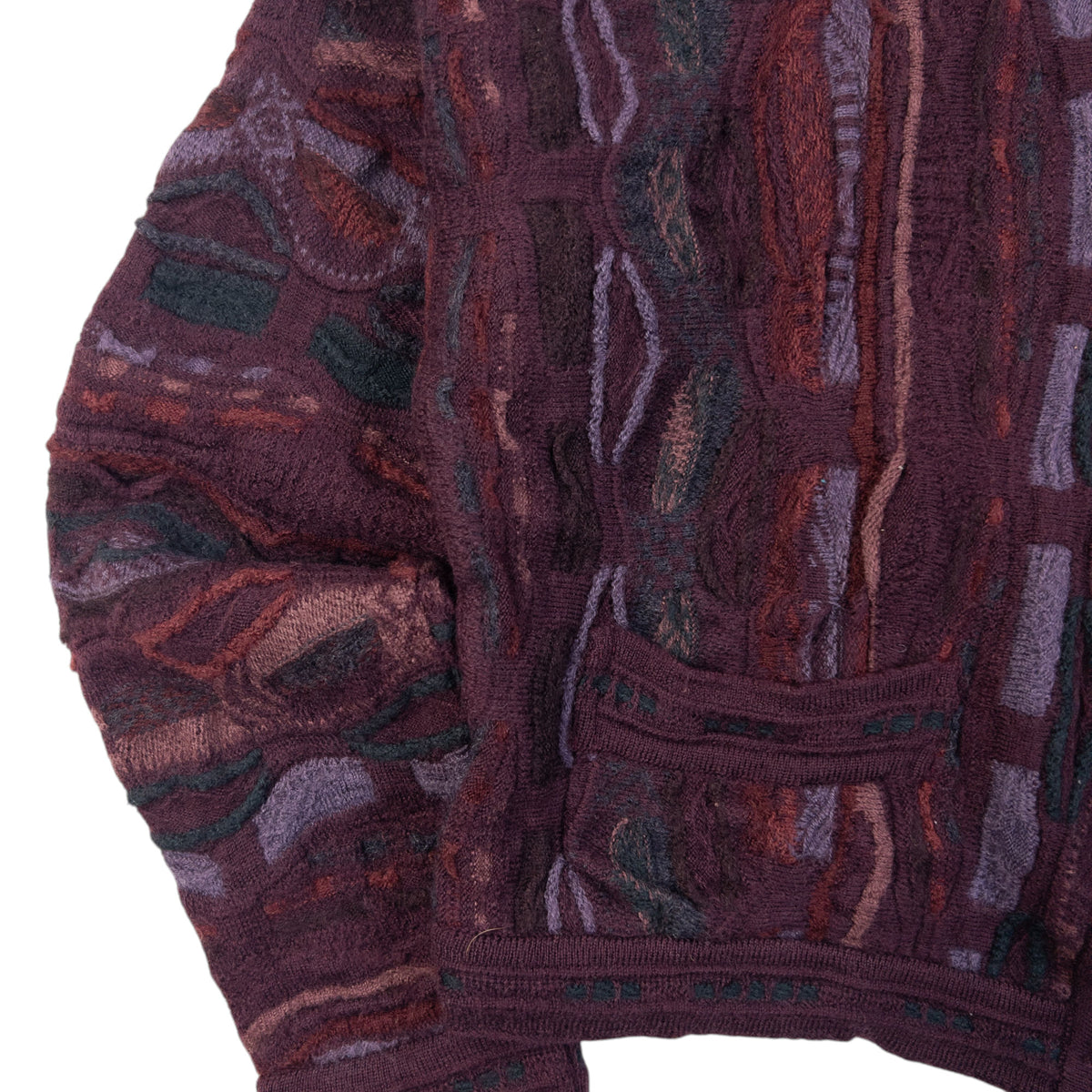 Vintage 2000s Coogi Knit Cardigan in purple (wool), photo 6