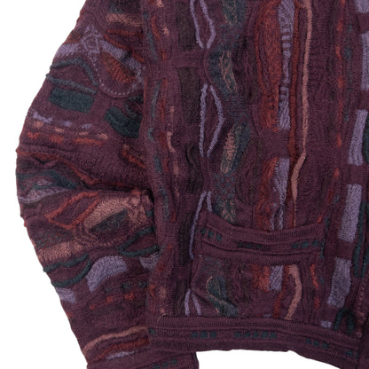 Vintage 2000s Coogi Knit Cardigan in purple (wool), photo 6