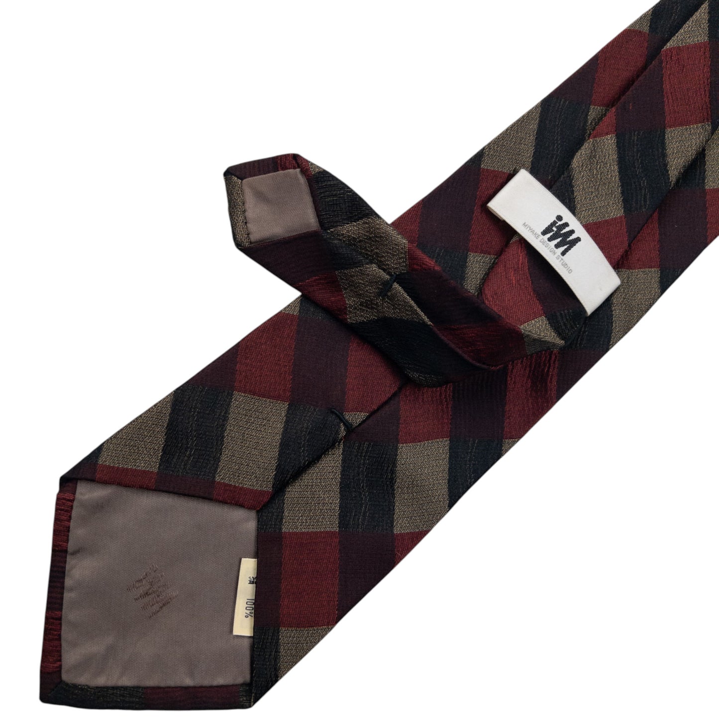 Vintage Issey Miyake Checkered Silk Tie