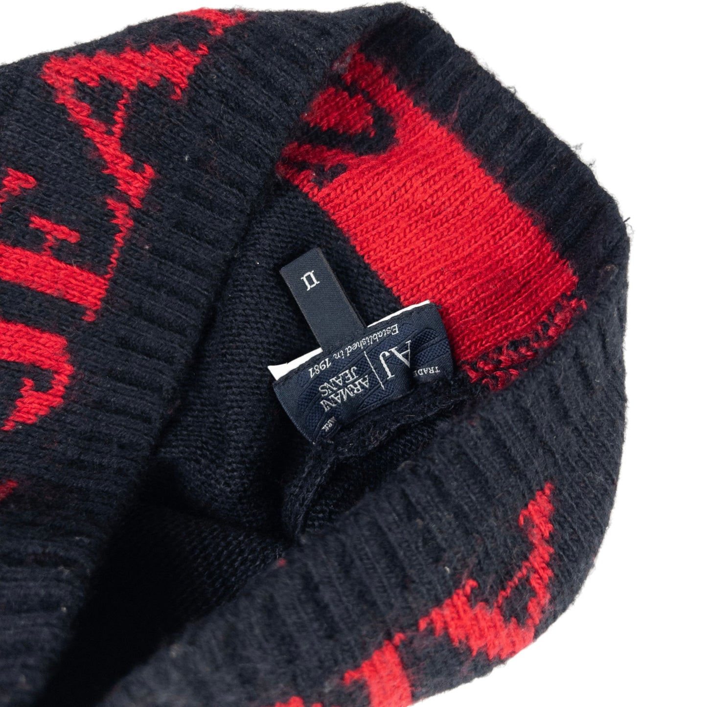 Vintage Armani Jeans Knitted Beanie Hat