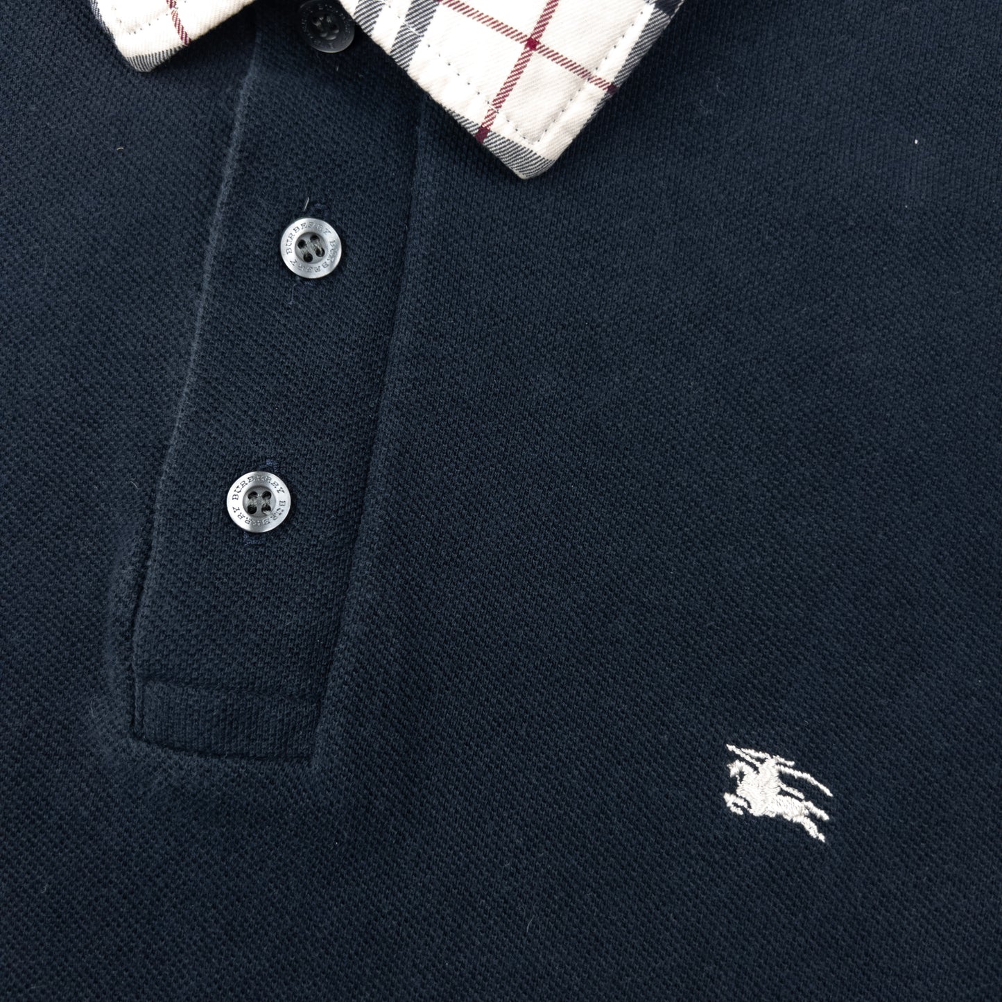 Vintage 2000s Burberry Nova Check Collar Polo Shirt Size S