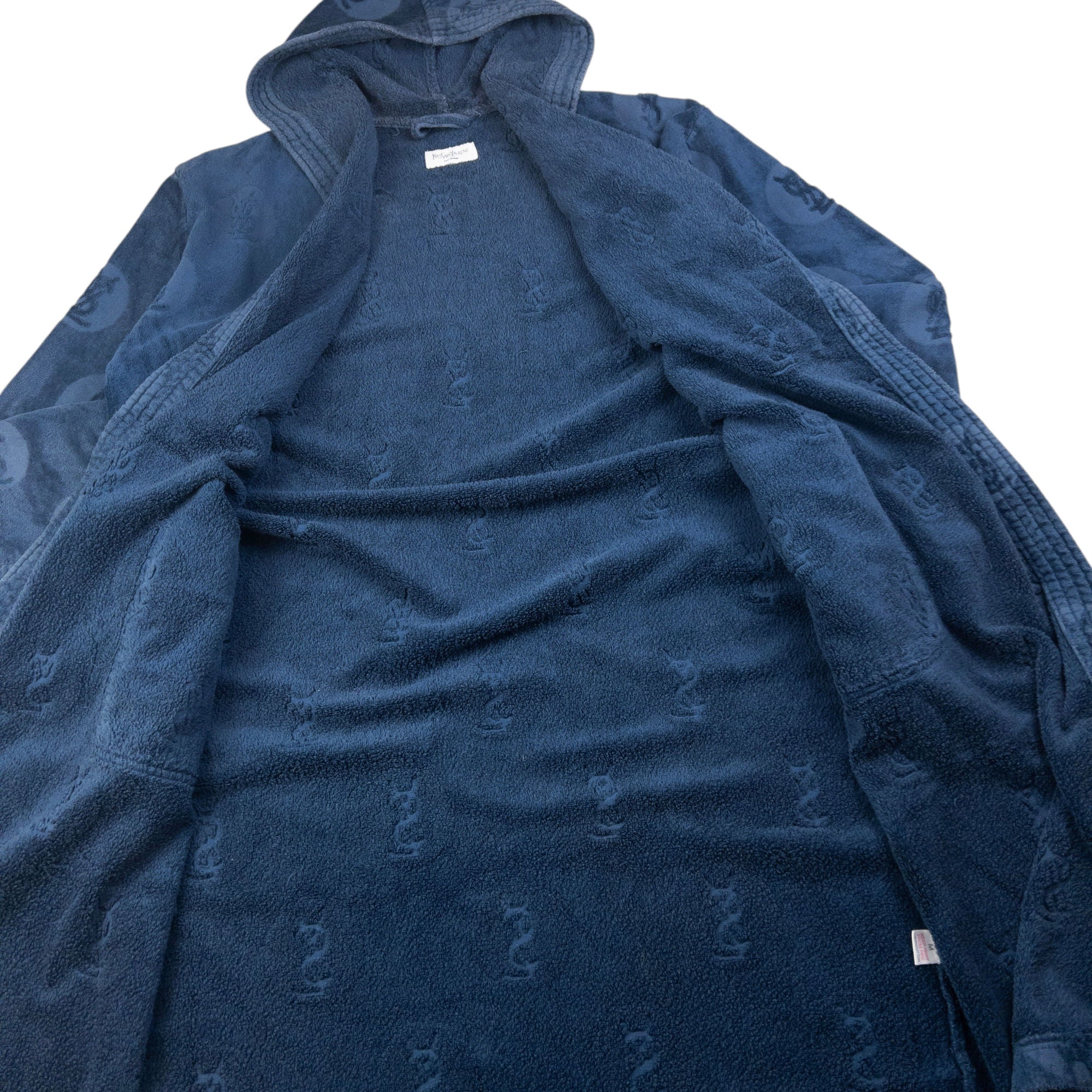 Vintage YSL Yves Saint Laurent Monogram Dressing Gown Size XL