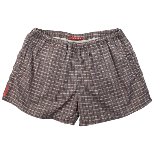 Vintage 2000s Prada Sport Checkered Swim Shorts Size L