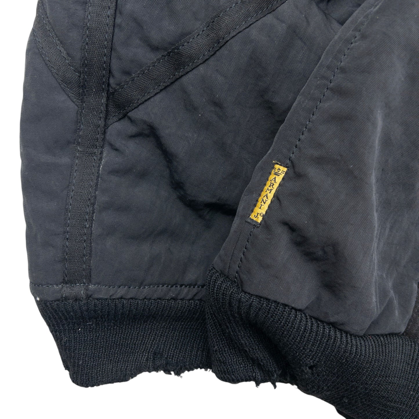Vintage 90s Armani Jeans Ballistic Nylon Padded Bomber Jacket Size XL