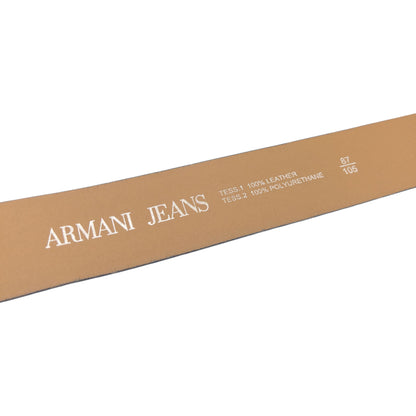 Vintage 2000s Armani Jeans Leather Belt Size L
