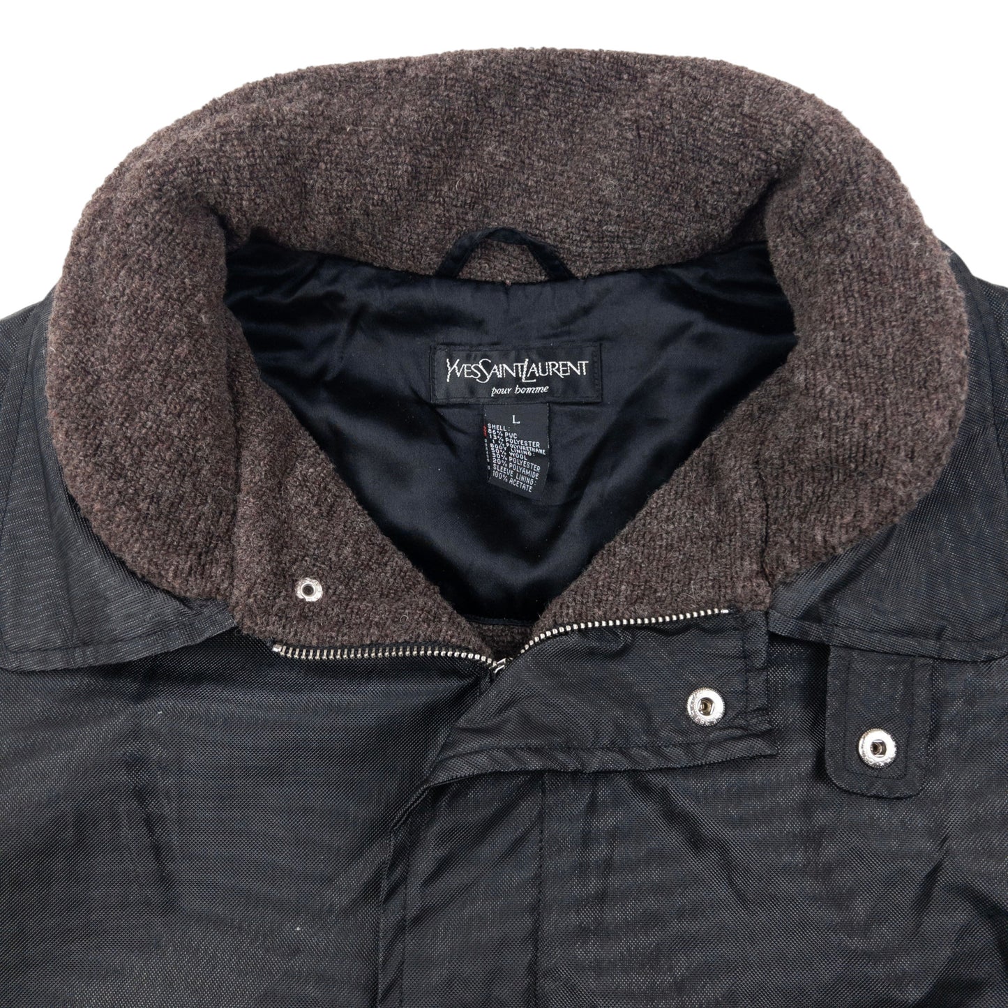 Vintage 90s YSL Yves Saint Laurent Wool Lined Jacket Size XL