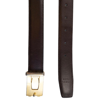Vintage 90s YSL Yves Saint Laurent Leather Belt in black, photo 7