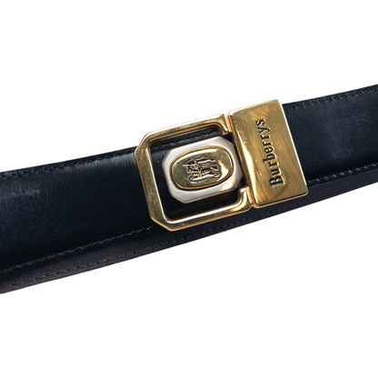 Vintage 90s Burberry Leather Belt Size L