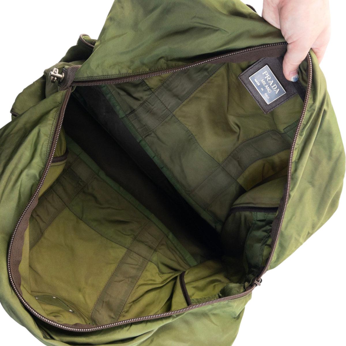 Vintage 90s Prada Duffel Luggage Bag