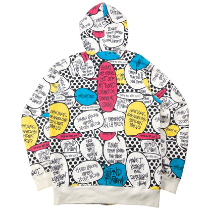 Vintage 2000s Stussy Speech Bubble Zip Up Hoodie Size L
