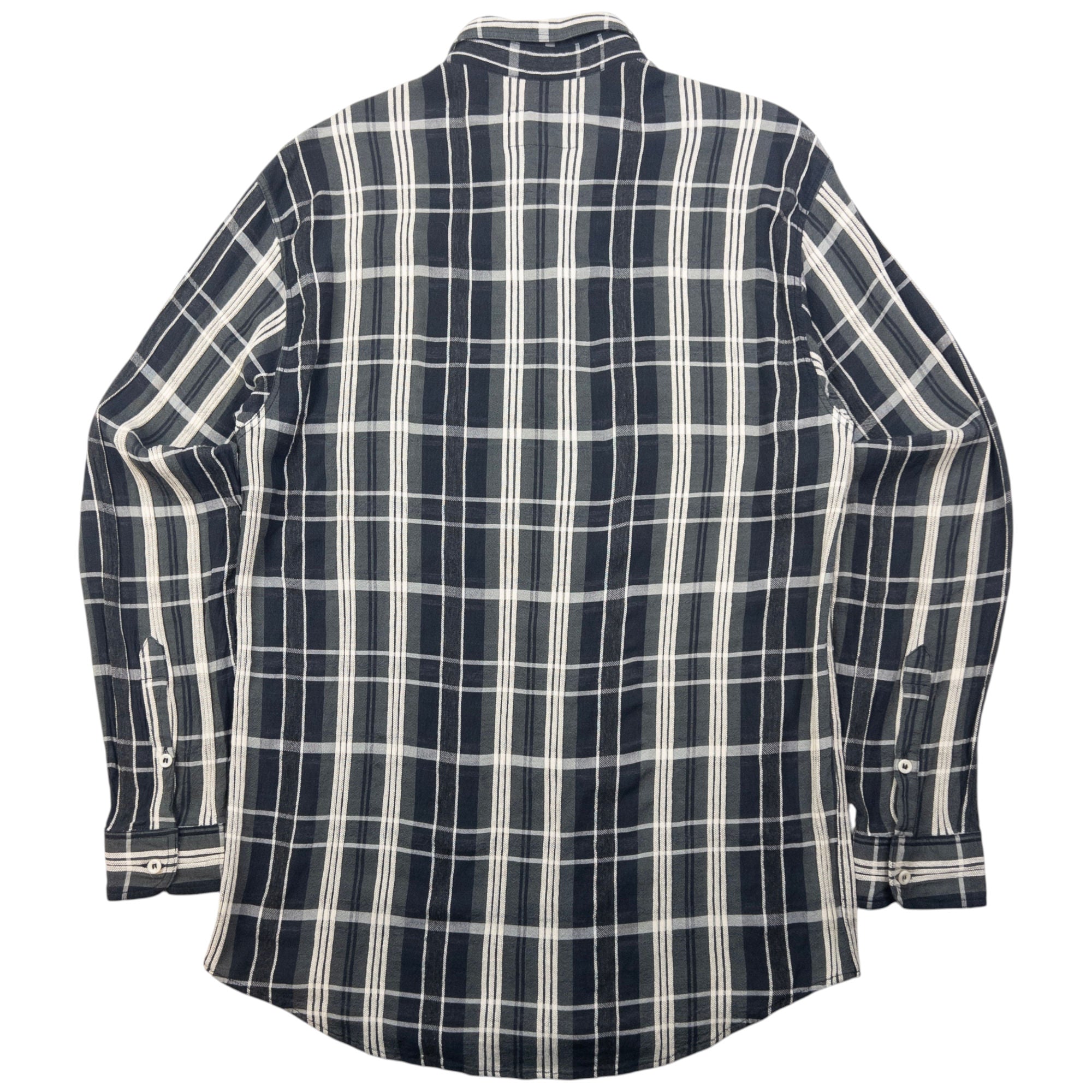 Vintage Armani Jeans Checkered Long Sleeve Button Up Shirt Size M