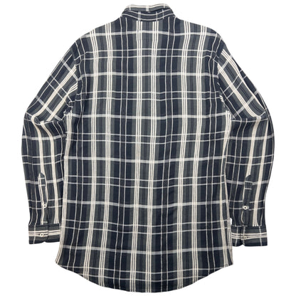 Vintage Armani Jeans Checkered Long Sleeve Button Up Shirt Size M