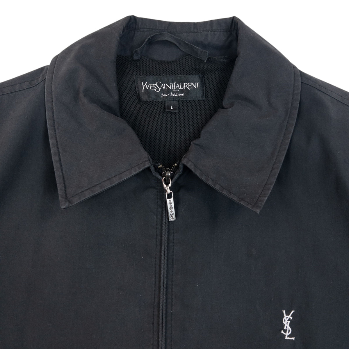 Vintage 2000s YSL Yves Saint Laurent Zip Up Jacket in black, photo 3