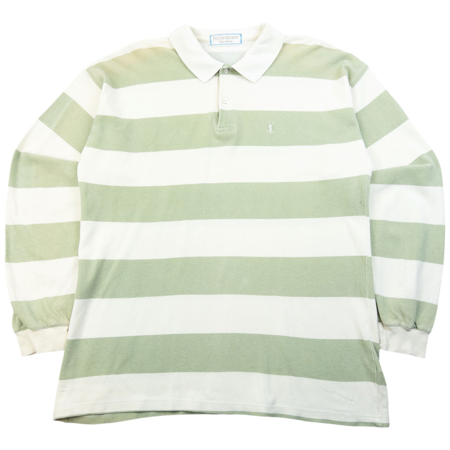 Vintage 80s YSL Yves Saint Laurent Long Sleeve Polo Shirt Size M