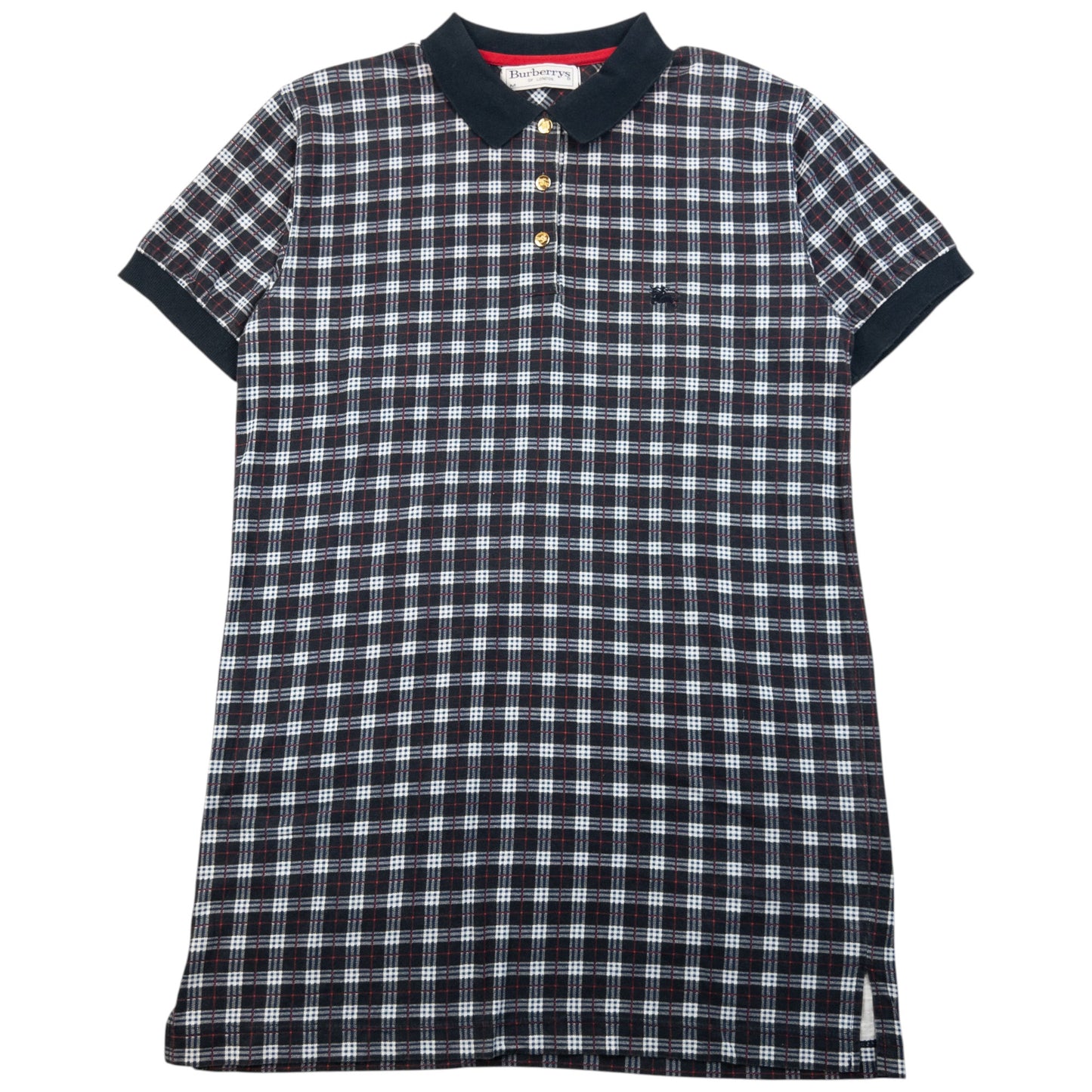 Vintage 90s Burberry Nova Check Polo Shirt Size XL
