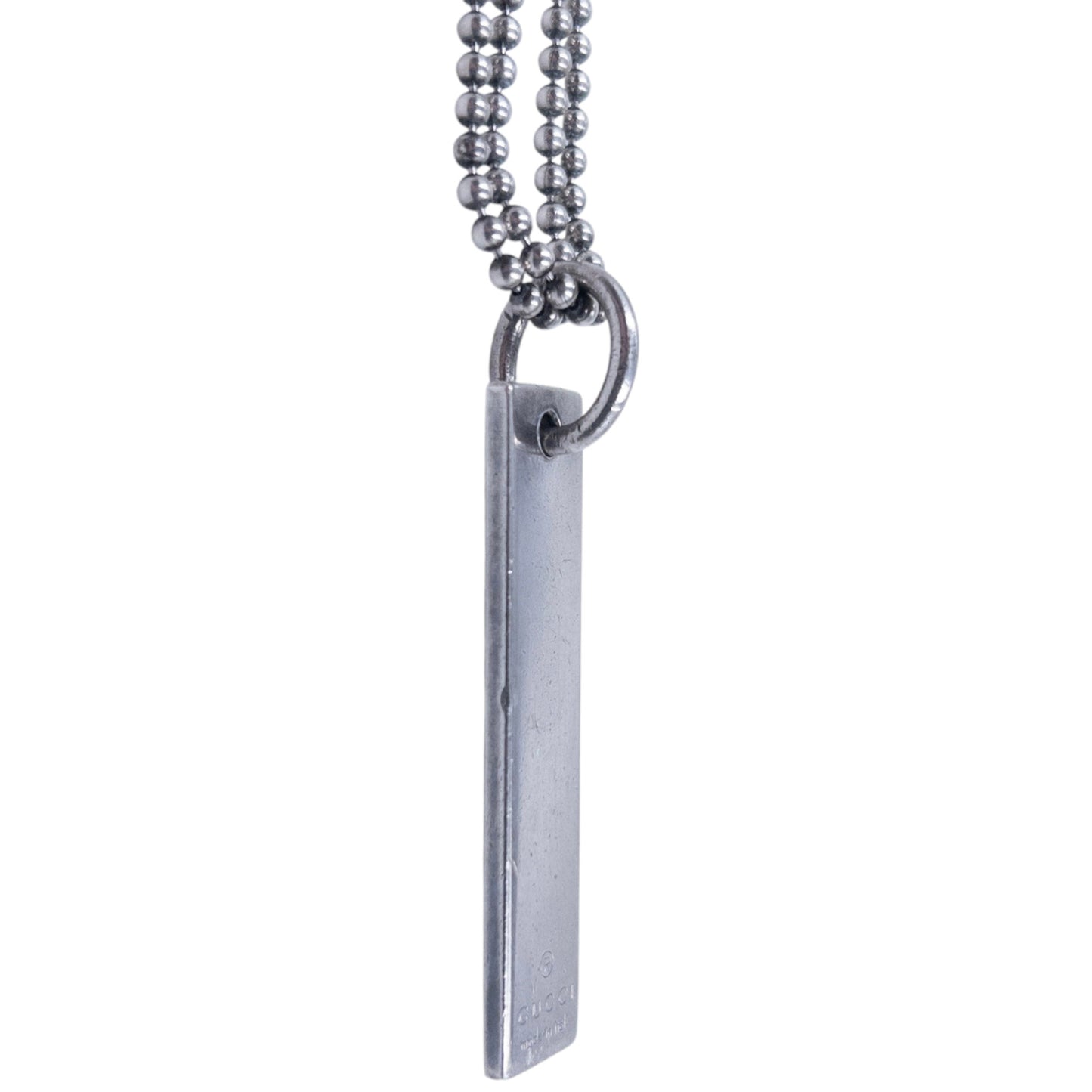 Vintage Gucci Silver Pendent Double-Chain Necklace