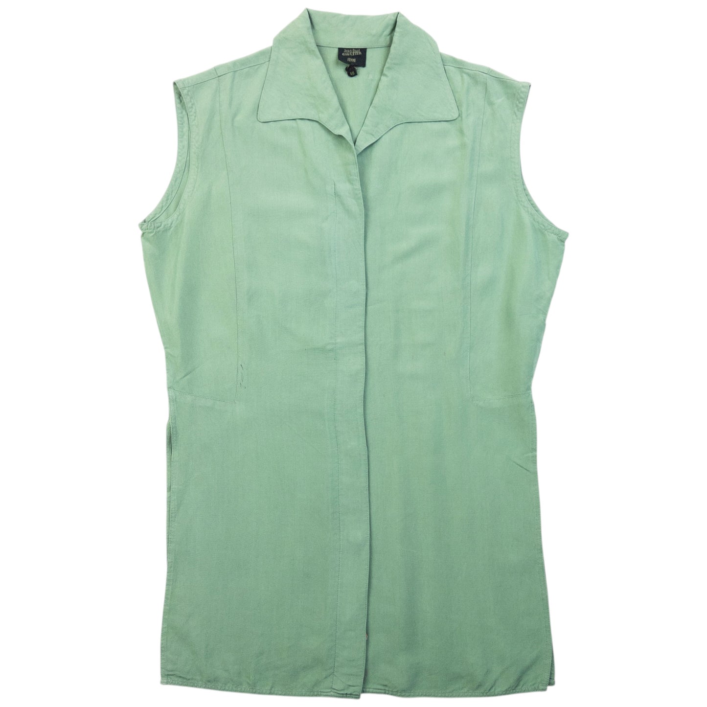 Vintage 90s Jean Paul Gaultier Femme Sleeveless Button Up Shirt Womens SizeM