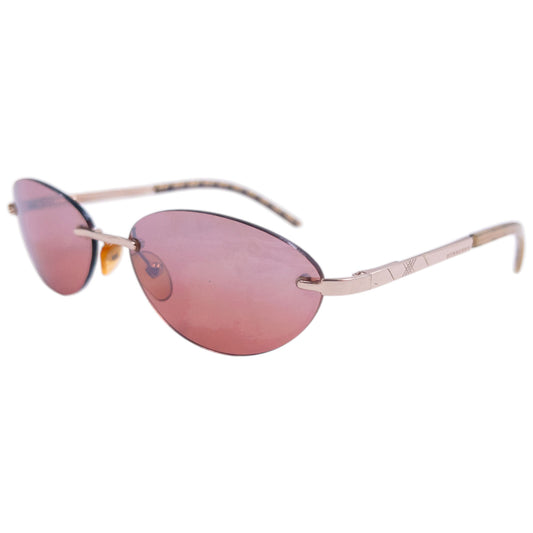 Vintage 2000s Burberry Nova Check Rimless Sunglasses