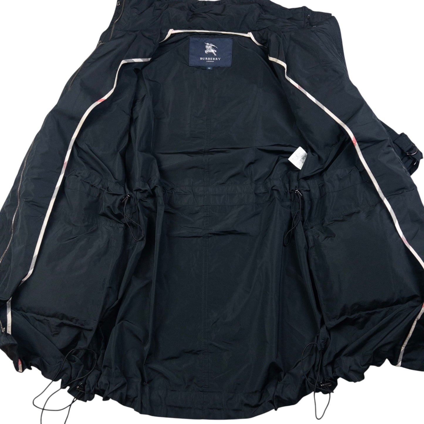 Vintage Burberry Convertible Belted Rain Jacket Womens Size M