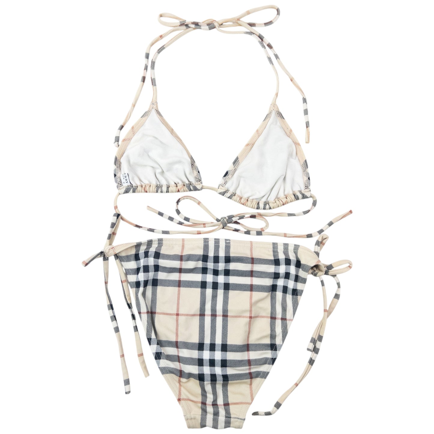 Vintage 2000s Burberry Nova Check Bikini Set Womens Size M