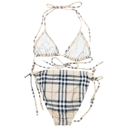 Vintage 2000s Burberry Nova Check Bikini Set Womens Size M