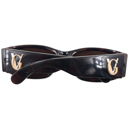 Vintage Gianni Versace zonnebril uit de jaren 90 met schildpadpatroon