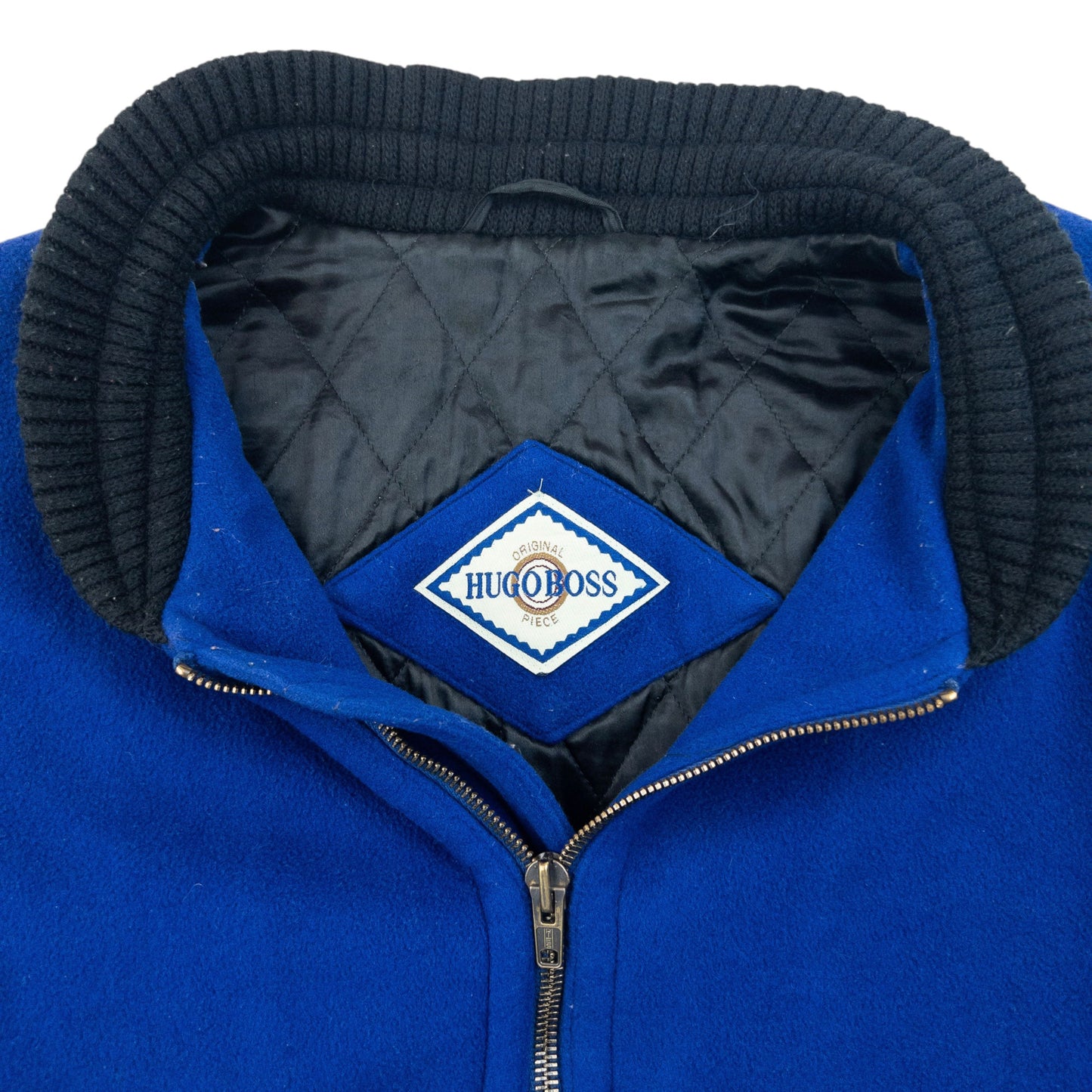 Vintage 90s Hugo Boss Zip Up Cashmere Bomber Jacket Size XL