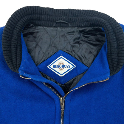 Vintage 90s Hugo Boss Zip Up Cashmere Bomber Jacket Size XL