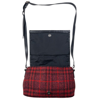 Vintage Burberry Nova Check Wool Crossbody Bag