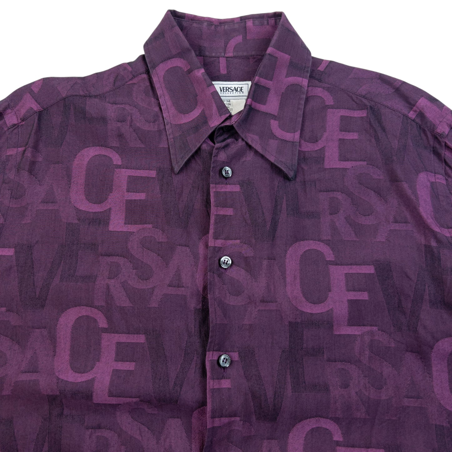 Vintage 2000s Versace Collection Monogram Long Sleeve Button Up Shirt Size M