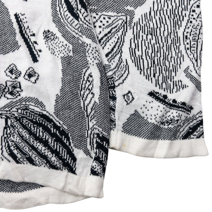 Vintage 80s YSL Yves Saint Laurent Pattern Cardigan Womens Size M