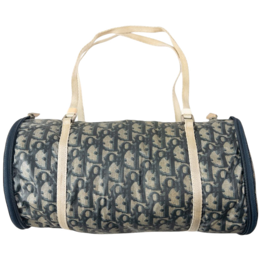 Vintage Dior Monogram Packable Barrel Shoulder Bag