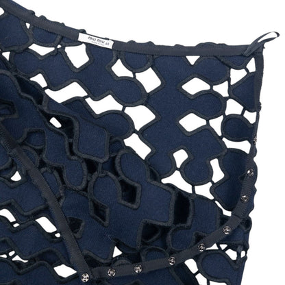 Vintage Miu Miu Cut-Out Mini Skirt Womens Size W26