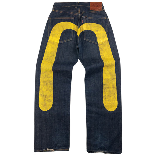 Vintage Evisu Painted Daicock Japanese Denim Jeans Size W26
