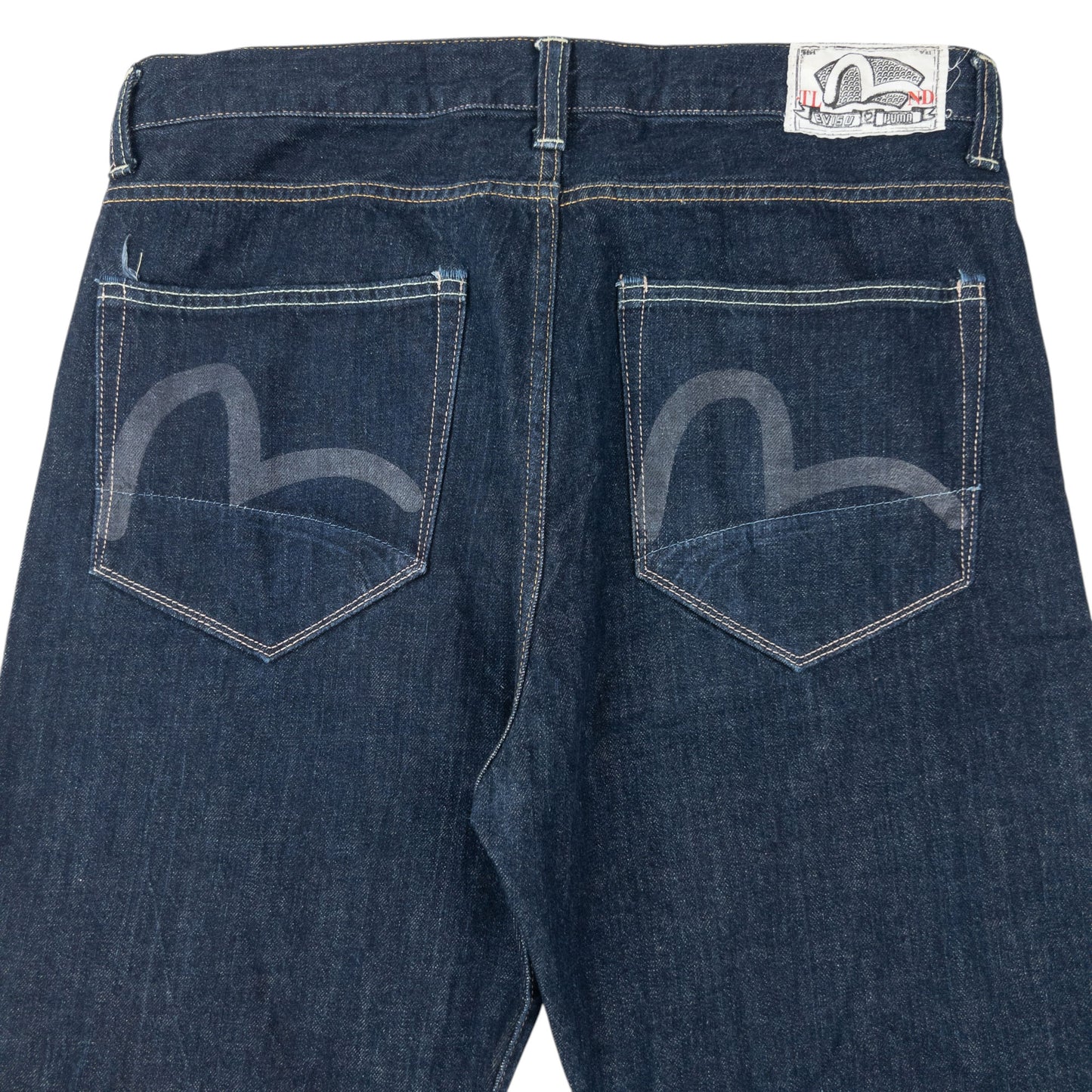 Vintage 2000s Puma X Evisu Double Gull Japanese Denim Jeans Size W34