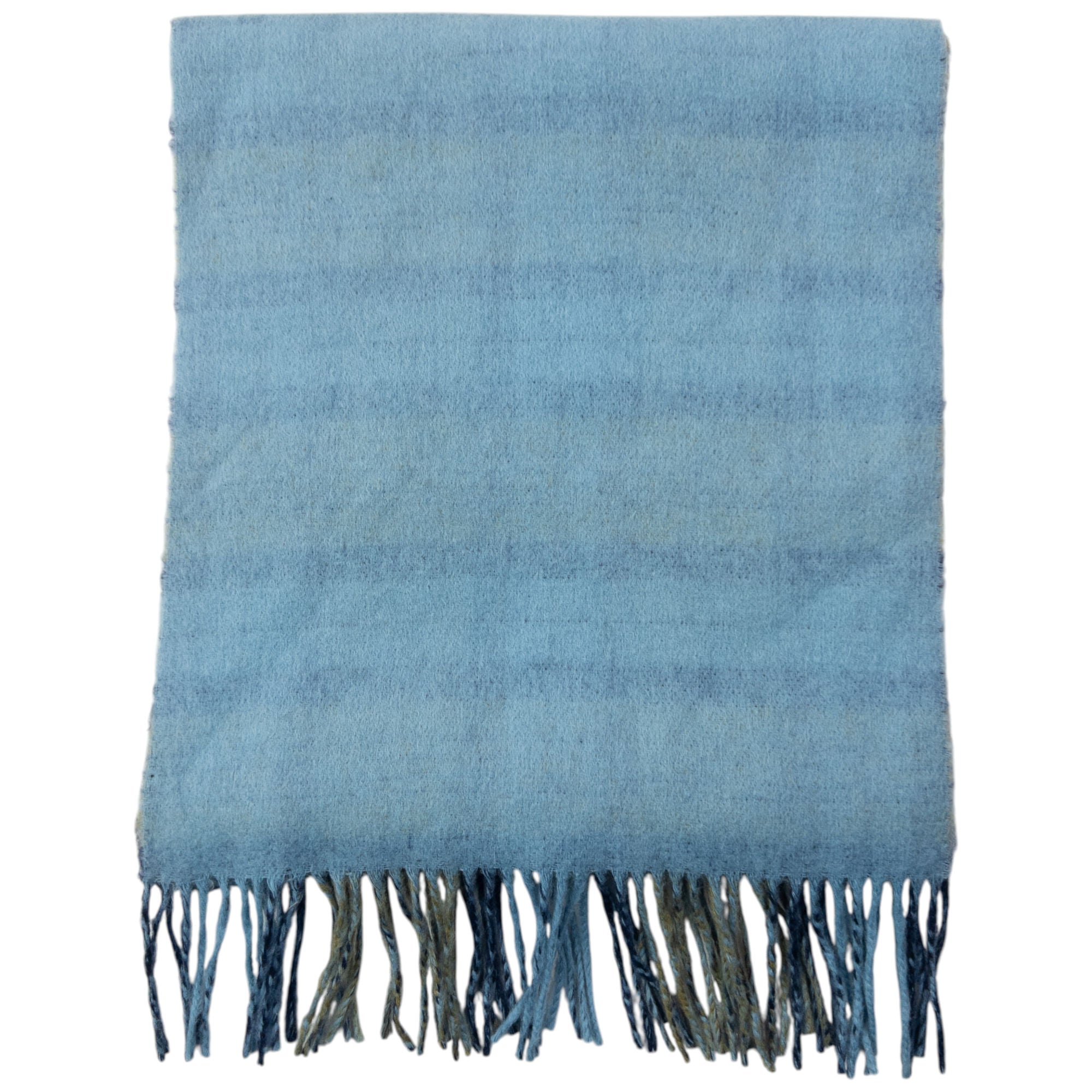 Vintage 90s Pierre Balmain Checkered Wool Tassel Scarf