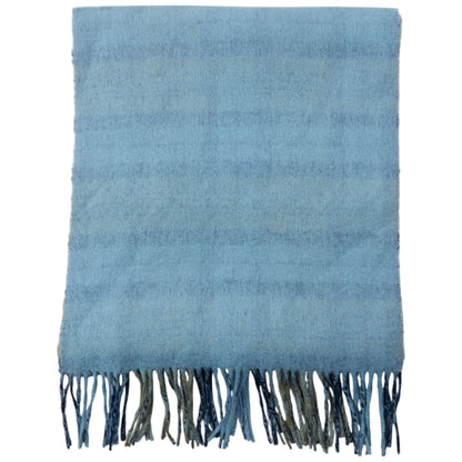 Vintage 90s Pierre Balmain Checkered Wool Tassel Scarf