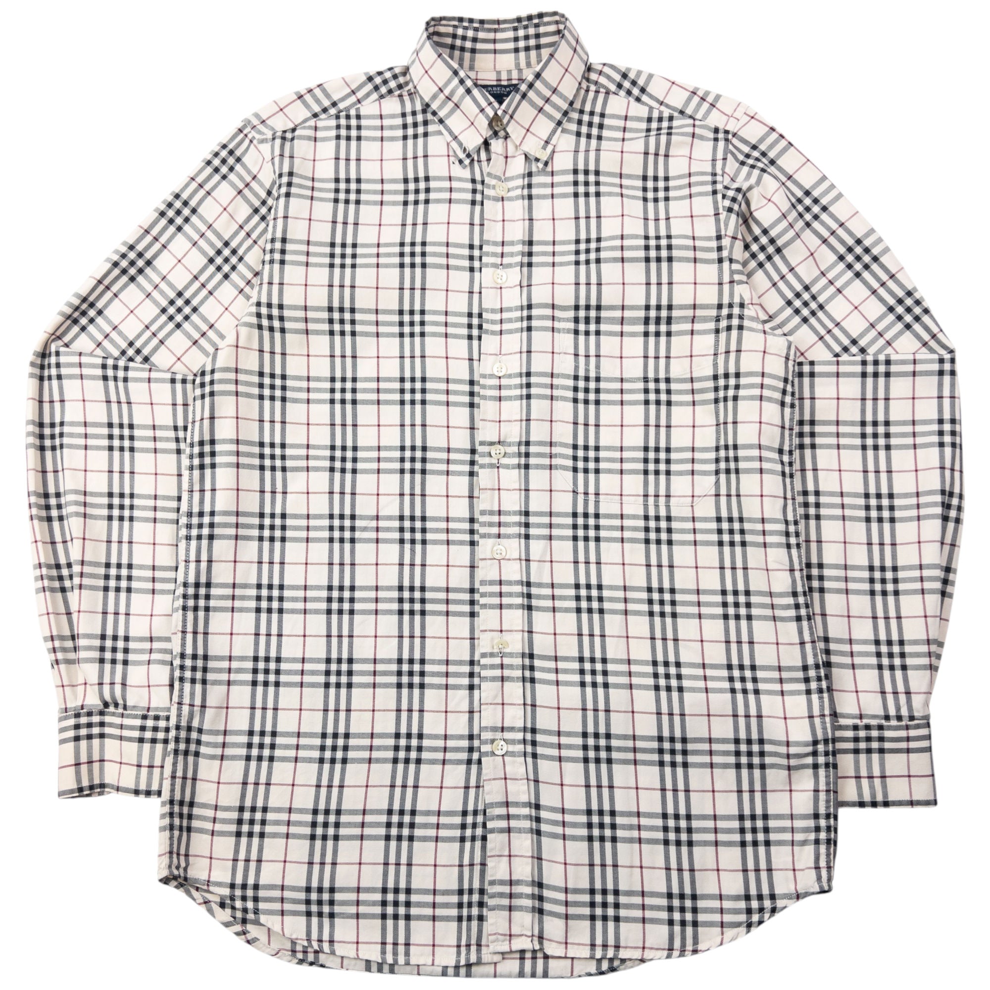 Vintage 2000s Burberry Nova Check Long Sleeve Button Up Shirt Size S
