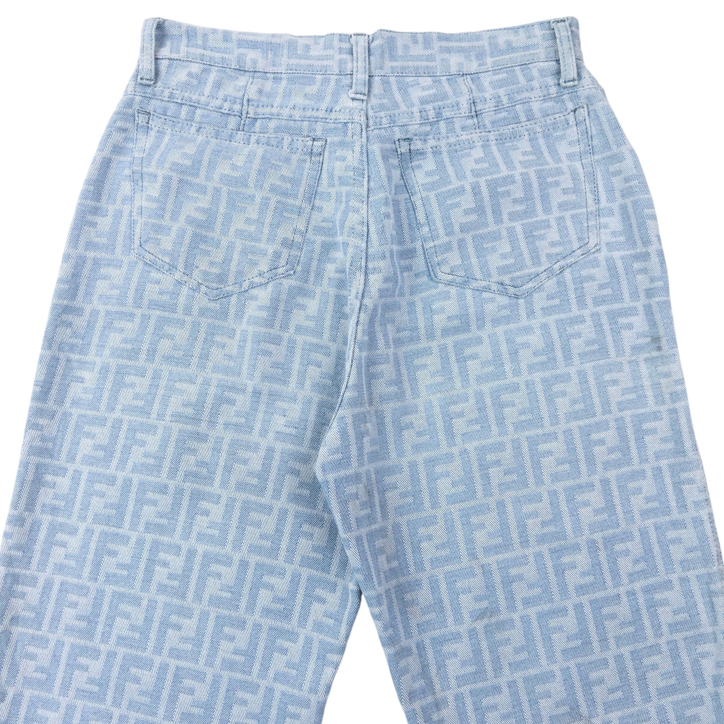 Vintage 90s Fendi Monogram Lightweight Denim Jeans Size W26