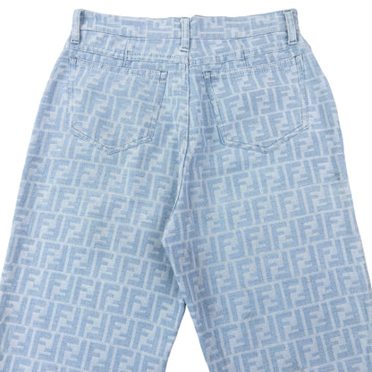Vintage 90s Fendi Monogram Lightweight Denim Jeans Size W26