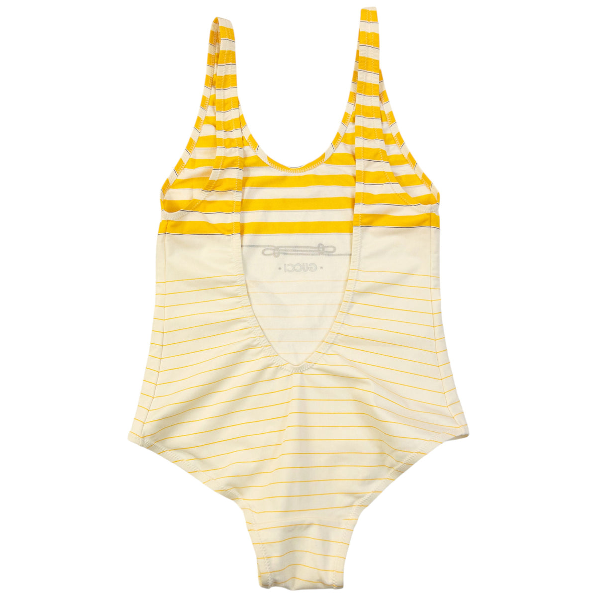Vintage 80s Gucci Striped Swimming Costume Womens Size M