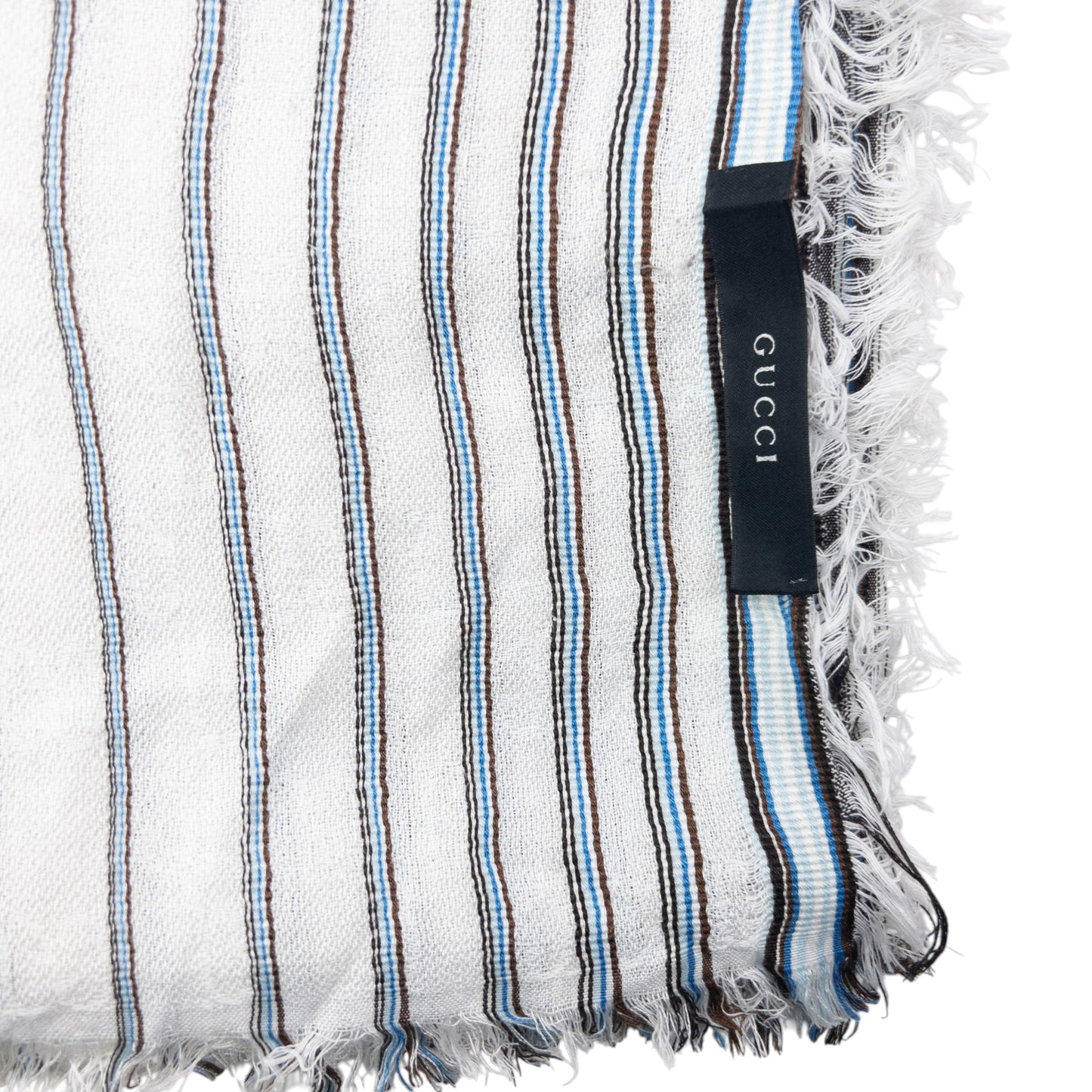 Vintage 2000s Gucci Striped Monogram Scarf