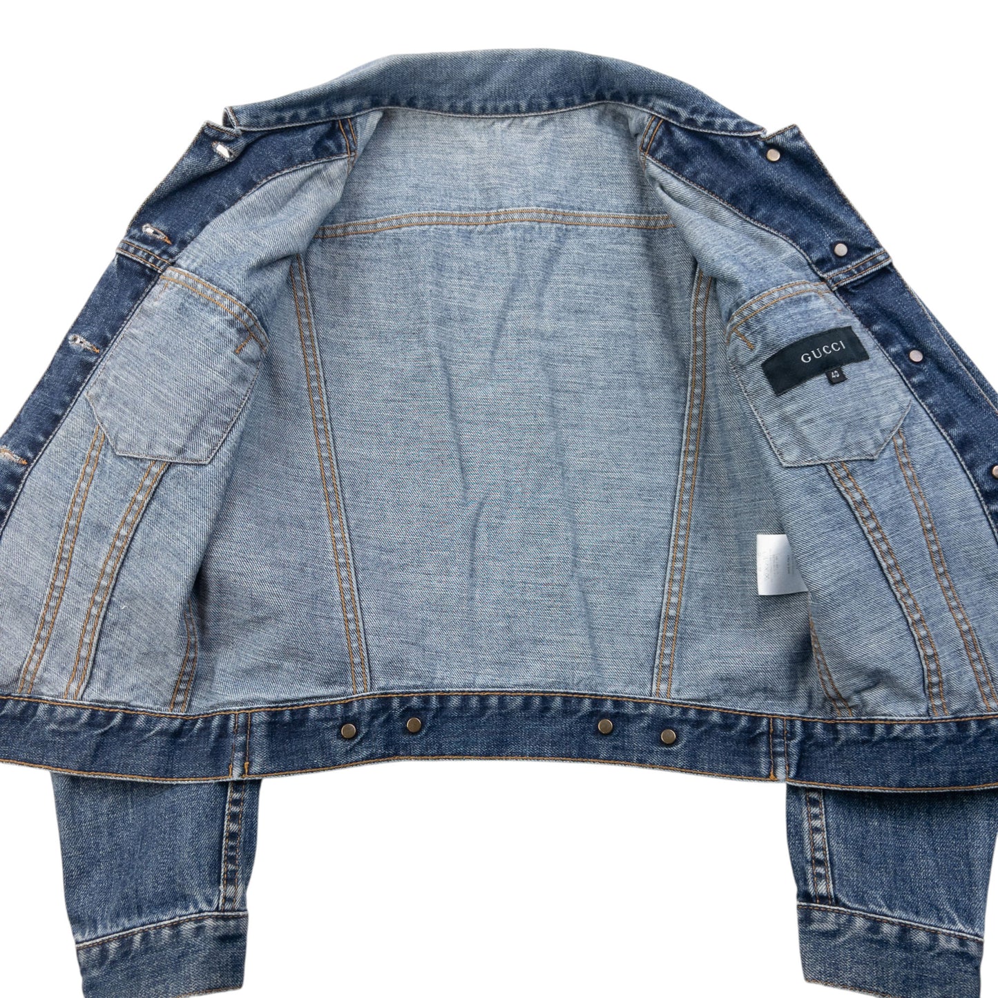 Vintage 2000s Gucci By Tom Ford Button Up Denim Jacket Womens Size S