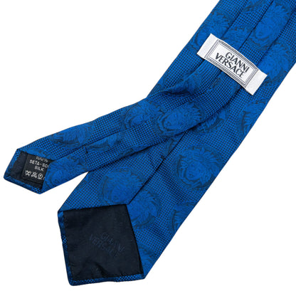 Vintage 90s Gianni Versace Medusa Monogram Silk Tie