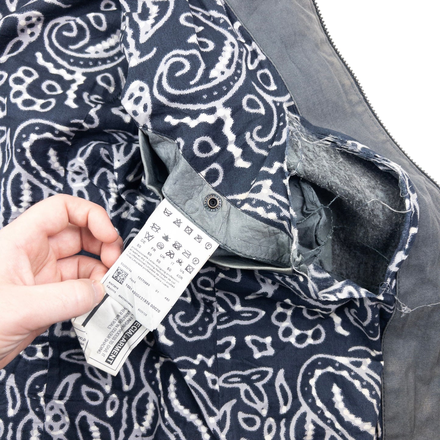 Vintage Hugo Boss Zip Up Leather Jacket Size M