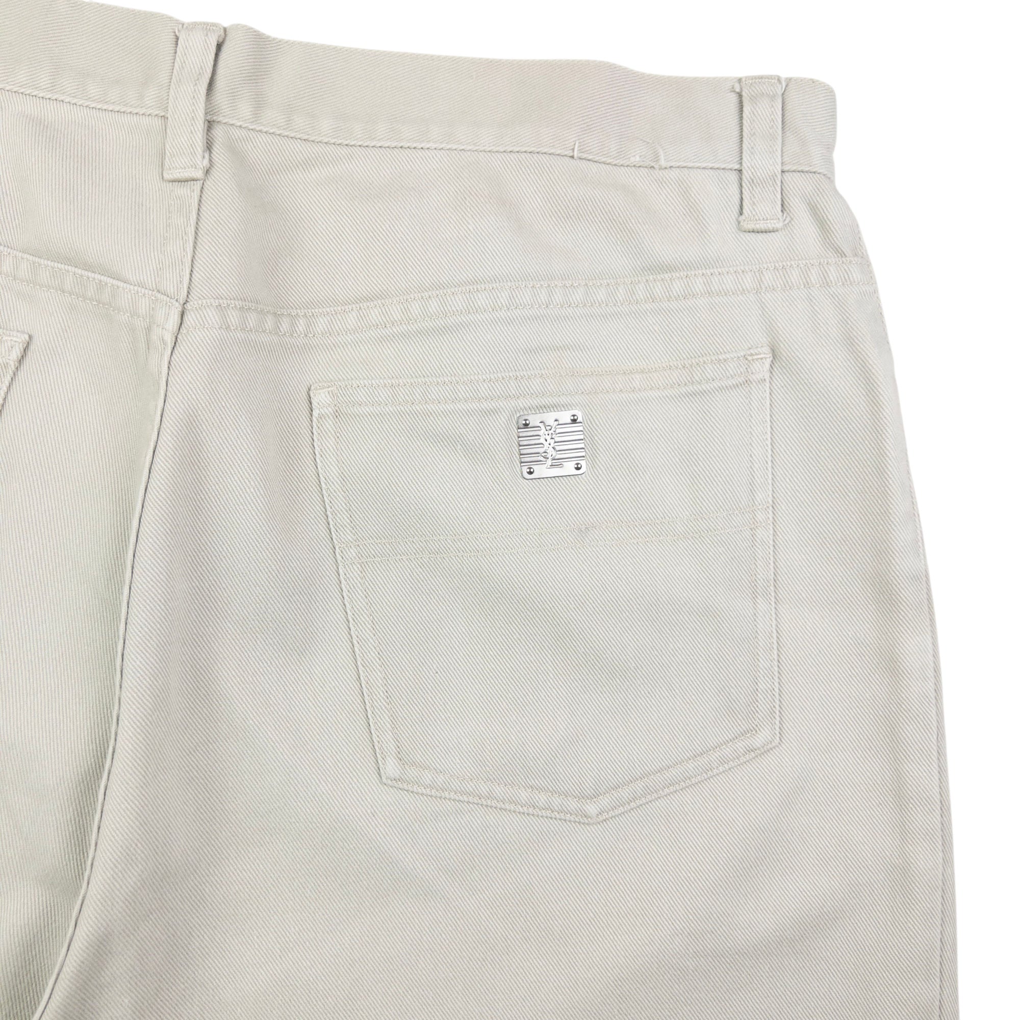 Vintage YSL Yves Saint Laurent Embossed Denim Jeans Size W37