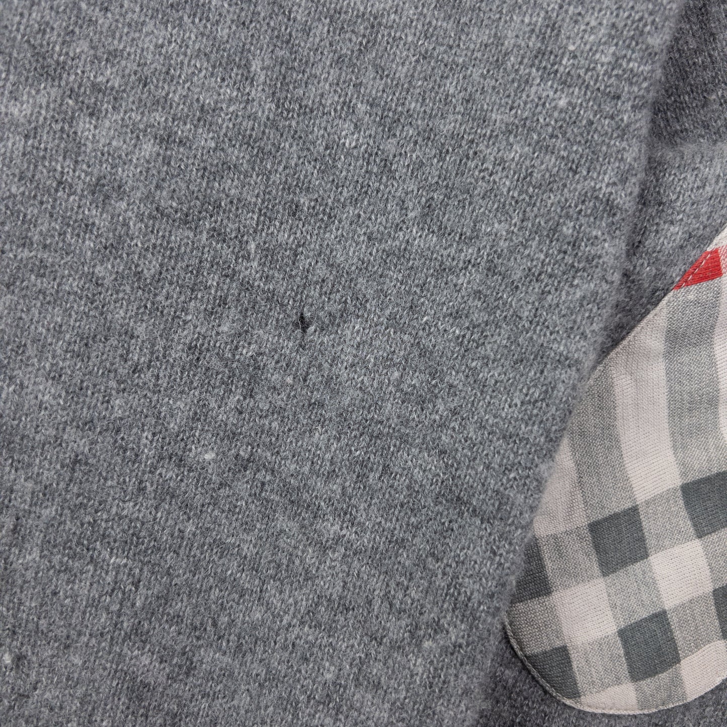 Vintage 2000s Burberry Brit Nova Check Elbow Patch Cashmere Jumper Size M