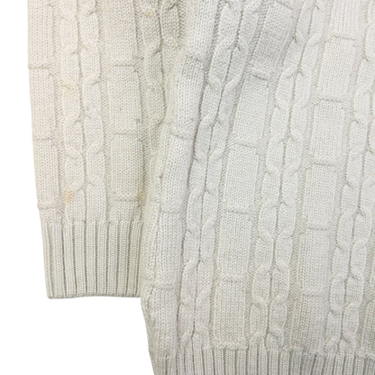 Vintage Burberry Embroidered Cable Knit Jumper Womens Size M