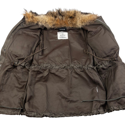 Vintage Cabane De Zucca By Issey Miyake Fur Collar Cargo Jacket Size S