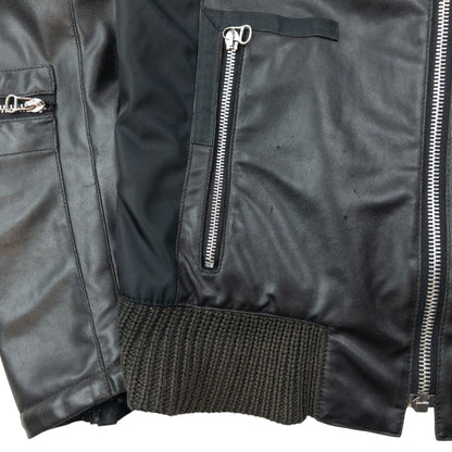 Vintage 2000s Hugo Boss Galaxy Lined Leather Jacket Size S
